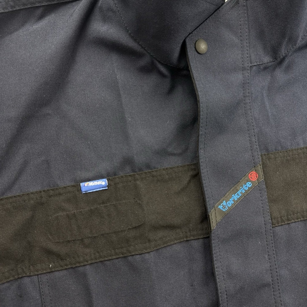 VTG Workrite FR Jacket Mens Large Navy Nomex IIIA Soft Full Zip Workwear USA - Picture 3 of 10